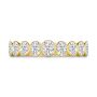 14k Yellow Gold Bezel Set Oval Diamond Band - Top View -  108143 - Thumbnail