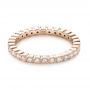 14k Rose Gold 14k Rose Gold Bezel Set Diamond Eternity Wedding Band - Flat View -  103639 - Thumbnail