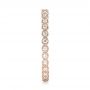 14k Rose Gold 14k Rose Gold Bezel Set Diamond Eternity Wedding Band - Side View -  103639 - Thumbnail