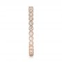 14k Rose Gold 14k Rose Gold Bezel Set Diamond Eternity Wedding Band - Side View -  103639 - Thumbnail