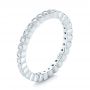 18k White Gold Bezel Set Diamond Eternity Wedding Band - Three-Quarter View -  103639 - Thumbnail