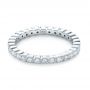 18k White Gold Bezel Set Diamond Eternity Wedding Band - Flat View -  103639 - Thumbnail