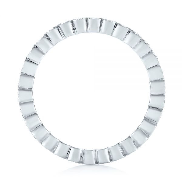 18k White Gold Bezel Set Diamond Eternity Wedding Band - Front View - 103639