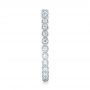 18k White Gold Bezel Set Diamond Eternity Wedding Band - Side View -  103639 - Thumbnail