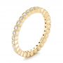 18k Yellow Gold 18k Yellow Gold Bezel Set Diamond Eternity Wedding Band - Three-Quarter View -  103639 - Thumbnail