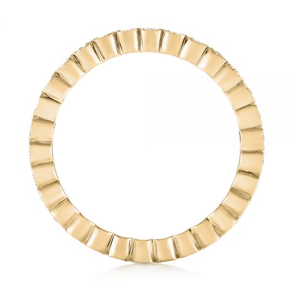18k Yellow Gold 18k Yellow Gold Bezel Set Diamond Eternity Wedding Band - Front View - 103639