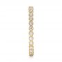 14k Yellow Gold 14k Yellow Gold Bezel Set Diamond Eternity Wedding Band - Side View -  103639 - Thumbnail