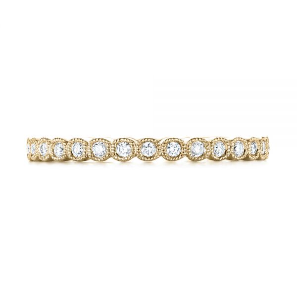 18k Yellow Gold 18k Yellow Gold Bezel Set Diamond Eternity Wedding Band - Top View - 103639