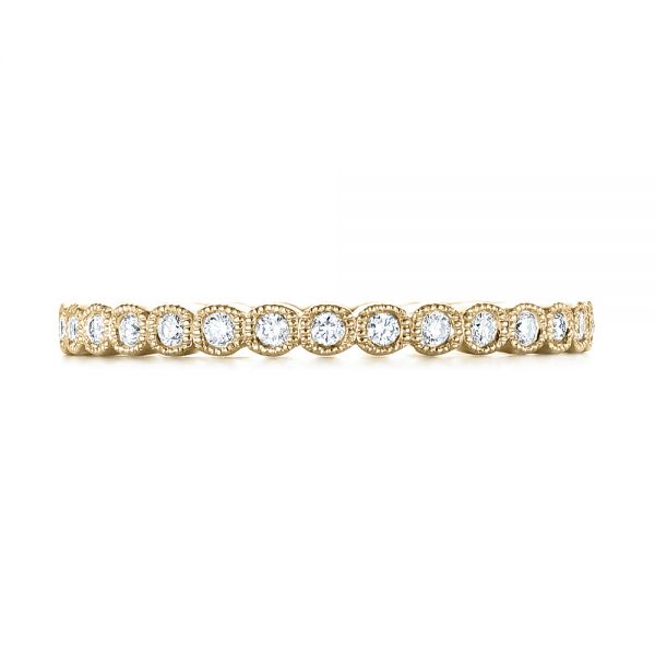 18k Yellow Gold 18k Yellow Gold Bezel Set Diamond Eternity Wedding Band - Top View -  103639