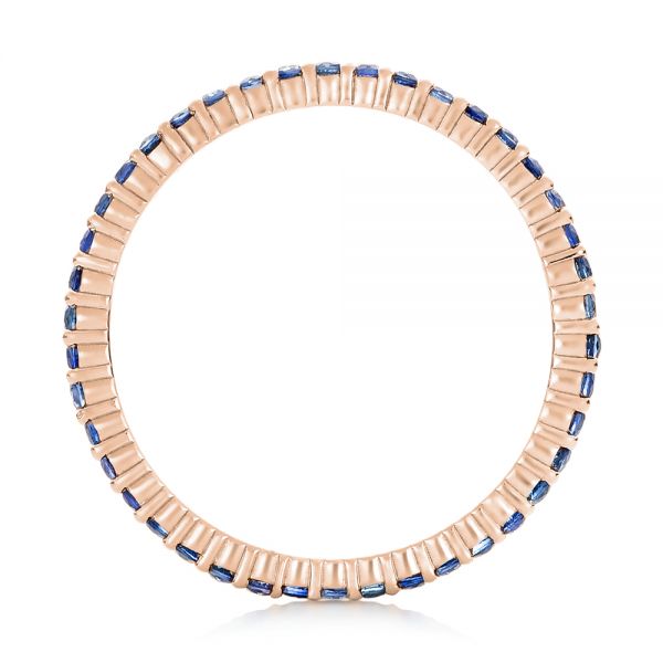 14k Rose Gold 14k Rose Gold Blue Sapphire Stackable Eternity Band - Front View -  101928