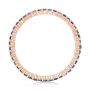 18k Rose Gold 18k Rose Gold Blue Sapphire Stackable Eternity Band - Front View -  101928 - Thumbnail