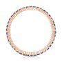 18k Rose Gold 18k Rose Gold Blue Sapphire Stackable Eternity Band - Front View -  101928 - Thumbnail