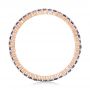 14k Rose Gold 14k Rose Gold Blue Sapphire Stackable Eternity Band - Front View -  101928 - Thumbnail