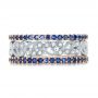 14k Rose Gold 14k Rose Gold Blue Sapphire Stackable Eternity Band - Front View -  101928 - Thumbnail