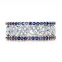 18k Rose Gold 18k Rose Gold Blue Sapphire Stackable Eternity Band - Front View -  101928 - Thumbnail