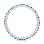 14k White Gold 14k White Gold Blue Sapphire Stackable Eternity Band - Front View -  101928 - Thumbnail