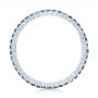 18k White Gold Blue Sapphire Stackable Eternity Band - Front View -  101928 - Thumbnail