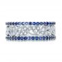 14k White Gold 14k White Gold Blue Sapphire Stackable Eternity Band - Front View -  101928 - Thumbnail