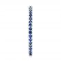 18k White Gold Blue Sapphire Stackable Eternity Band - Side View -  101928 - Thumbnail