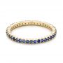 18k Yellow Gold 18k Yellow Gold Blue Sapphire Stackable Eternity Band - Flat View -  101928 - Thumbnail