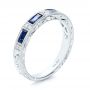 Blue Sapphire Wedding Band With Matching Engagement Ring - Kirk Kara - Three-Quarter View -  1275 - Thumbnail