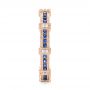 18k Rose Gold 18k Rose Gold Blue Sapphire And Diamond Stackable Eternity Band - Side View -  101907 - Thumbnail