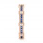 18k Rose Gold 18k Rose Gold Blue Sapphire And Diamond Stackable Eternity Band - Side View -  101907 - Thumbnail