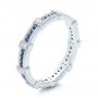  Platinum Platinum Blue Sapphire And Diamond Stackable Eternity Band - Three-Quarter View -  101907 - Thumbnail