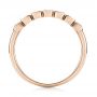 18k Rose Gold 18k Rose Gold Blue Sapphire And Diamond Stackable Ring - Front View -  104575 - Thumbnail