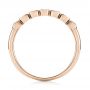 14k Rose Gold 14k Rose Gold Blue Sapphire And Diamond Stackable Ring - Front View -  104575 - Thumbnail