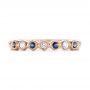 18k Rose Gold 18k Rose Gold Blue Sapphire And Diamond Stackable Ring - Top View -  104575 - Thumbnail