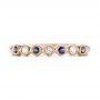 14k Rose Gold 14k Rose Gold Blue Sapphire And Diamond Stackable Ring - Top View -  104575 - Thumbnail