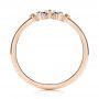 18k Rose Gold 18k Rose Gold Blue Sapphire And Diamond Wedding Band - Front View -  106269 - Thumbnail