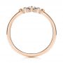 18k Rose Gold 18k Rose Gold Blue Sapphire And Diamond Wedding Band - Front View -  106269 - Thumbnail
