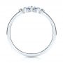  Platinum Blue Sapphire And Diamond Wedding Band - Front View -  106269 - Thumbnail