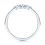  Platinum Blue Sapphire And Diamond Wedding Band - Front View -  106269 - Thumbnail