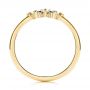 18k Yellow Gold 18k Yellow Gold Blue Sapphire And Diamond Wedding Band - Front View -  106269 - Thumbnail
