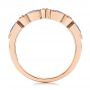14k Rose Gold 14k Rose Gold Blue Sapphire And Diamond Wedding Ring - Front View -  105421 - Thumbnail