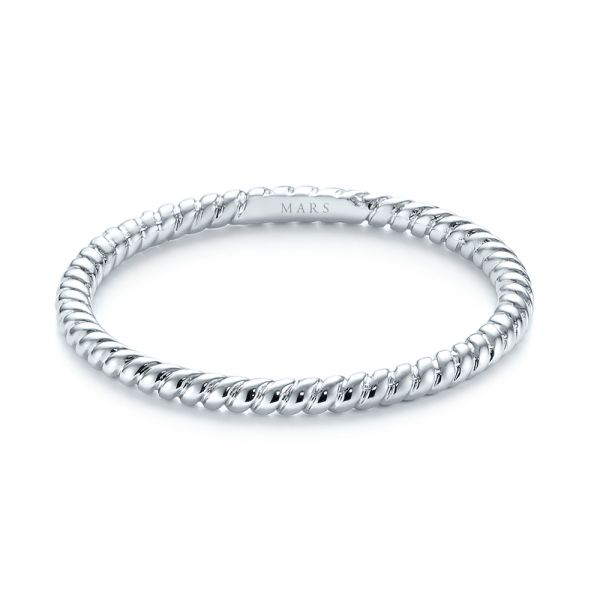  Platinum Platinum Braided Women's Wedding Band - Flat View -  103673