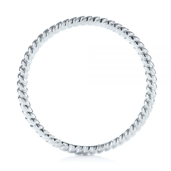  Platinum Platinum Braided Women's Wedding Band - Front View -  103673