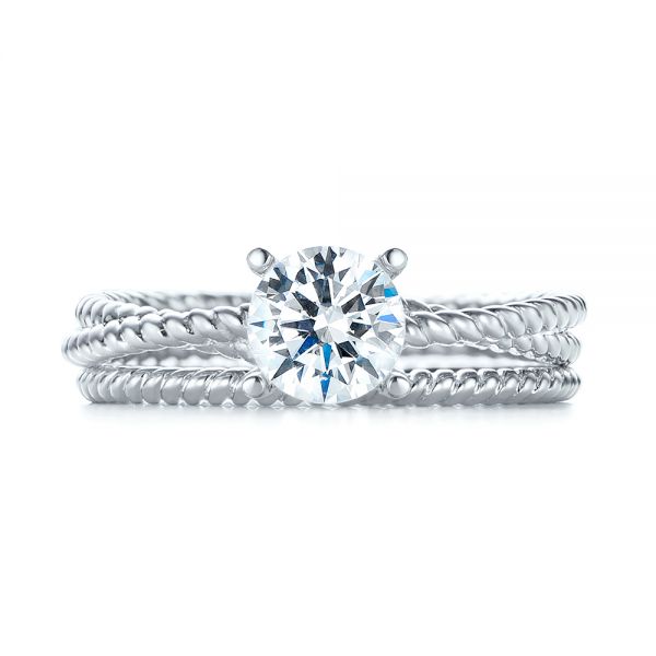 Diamond Pave Double Braided Wedding Band Ring