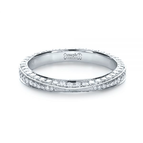  Platinum Platinum Bright Cut Diamond Eternity Band - Flat View -  1153