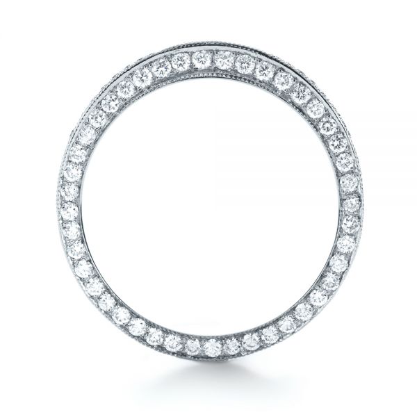  Platinum Platinum Bright Cut Diamond Eternity Band - Front View -  1153