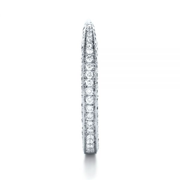  Platinum Platinum Bright Cut Diamond Eternity Band - Side View -  1153