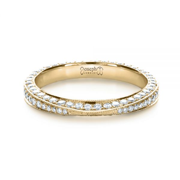 14k Yellow Gold 14k Yellow Gold Bright Cut Diamond Eternity Band - Flat View - 1153