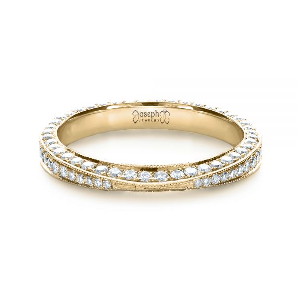 14k Yellow Gold 14k Yellow Gold Bright Cut Diamond Eternity Band - Flat View -  1153