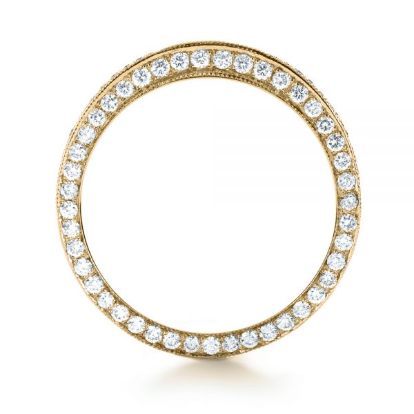 14k Yellow Gold 14k Yellow Gold Bright Cut Diamond Eternity Band - Front View - 1153
