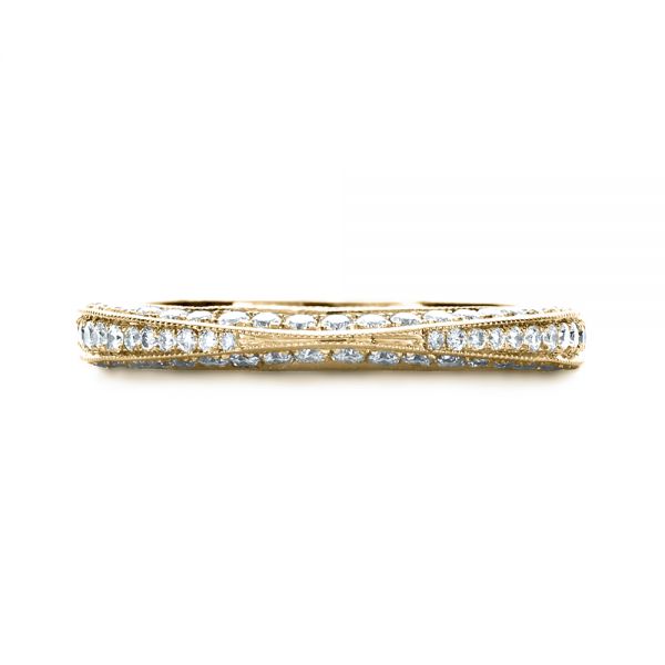 14k Yellow Gold 14k Yellow Gold Bright Cut Diamond Eternity Band - Top View - 1153