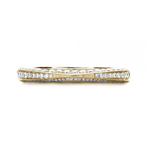 14k Yellow Gold 14k Yellow Gold Bright Cut Diamond Eternity Band - Top View -  1153