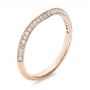 18k Rose Gold Bright Cut Diamond Wedding Band